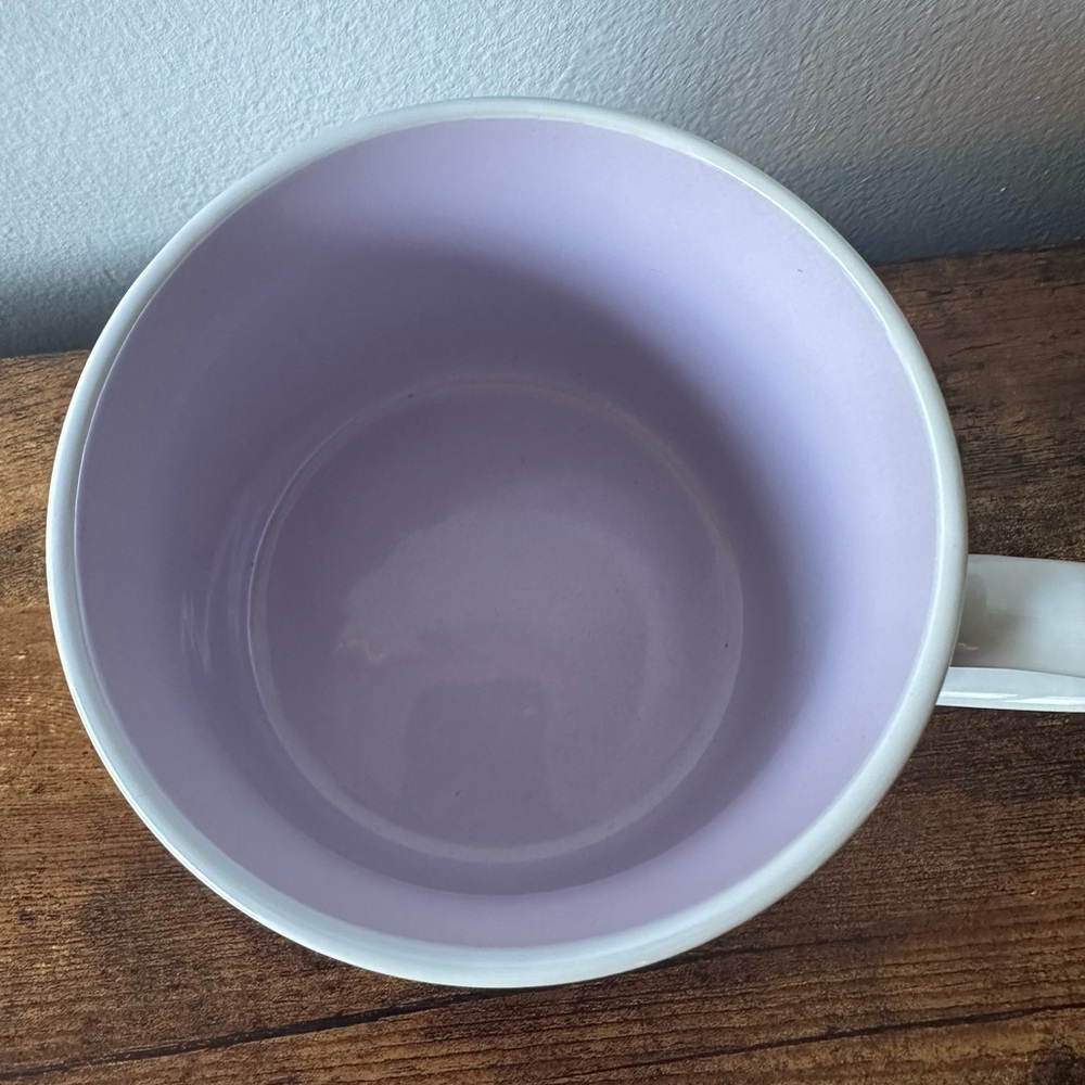 Luxury Inspired Ice Cream Cart Coffee Large Mug Lavender and White 2-Sided NEW - Picture 3 of 7